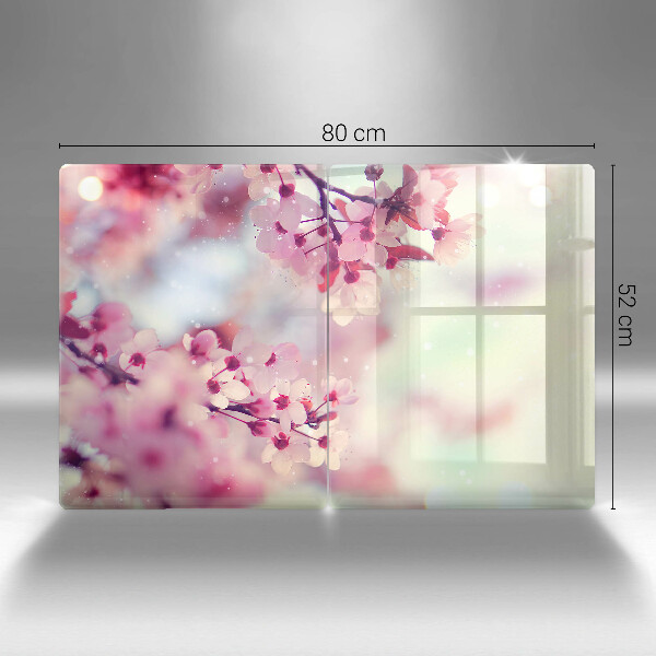 Protection plaque induction Fleurs de pommier nature