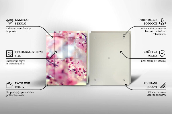 Protection plaque induction Fleurs de pommier nature