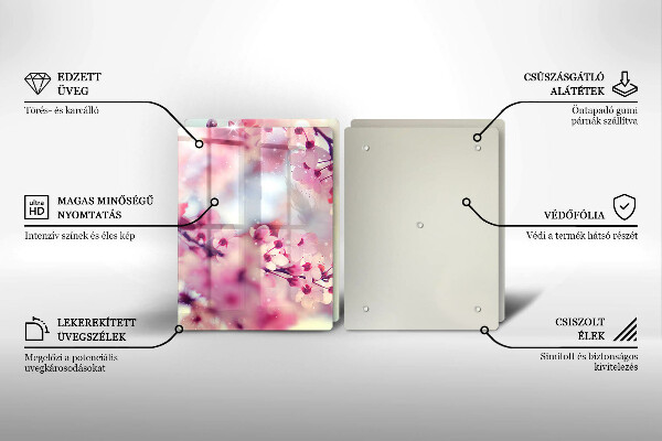 Protection plaque induction Fleurs de pommier nature