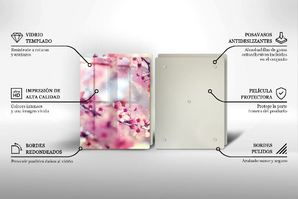 Protection plaque induction Fleurs de pommier nature