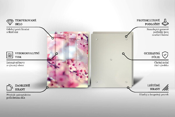 Protection plaque induction Fleurs de pommier nature