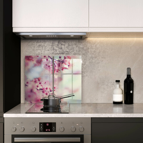 Protection plaque induction Fleurs de pommier nature