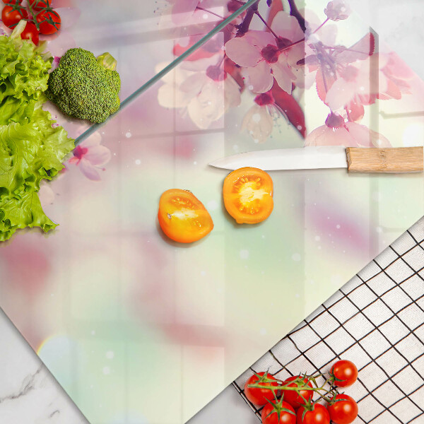 Protection plaque induction Fleurs de pommier nature