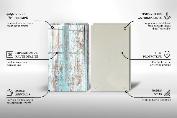 Cache plaque de cuisson Planches anciennes vintage