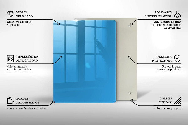 Protège plaque de cuisson Couleur bleue