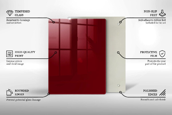 Protège plaque de cuisson couleur bordeaux