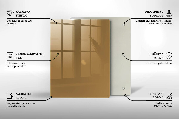 Protège plaque de cuisson Couleur beige