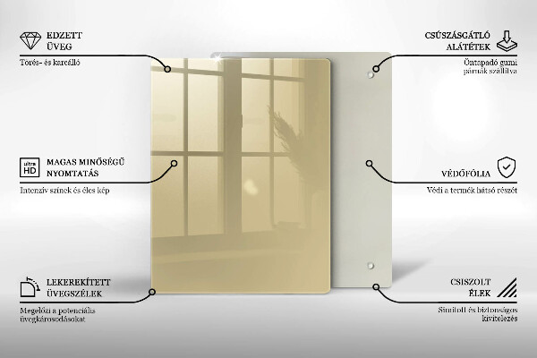 Protège plaque de cuisson Couleur beige