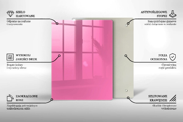 Protège plaque de cuisson Couleur rose