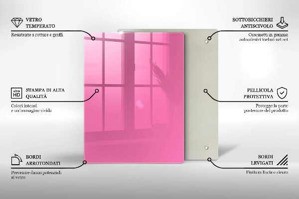 Protège plaque de cuisson Couleur rose