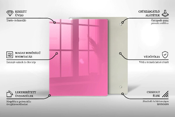 Protège plaque de cuisson Couleur rose