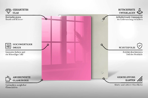 Protège plaque de cuisson Couleur rose