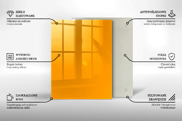 Protège plaque de cuisson Couleur jaune foncé