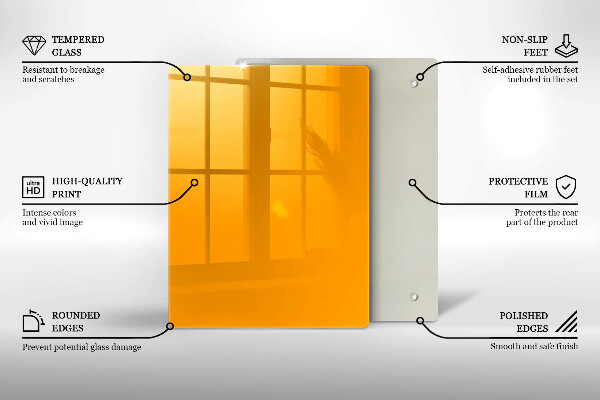 Protège plaque de cuisson Couleur jaune foncé