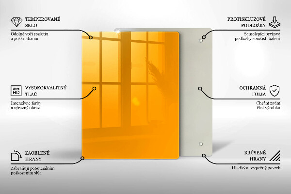 Protège plaque de cuisson Couleur jaune foncé