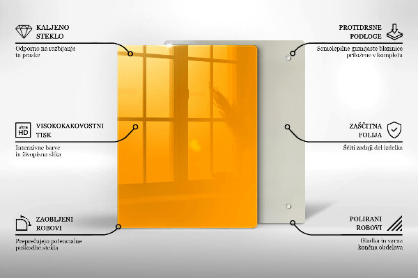 Protège plaque de cuisson Couleur jaune foncé