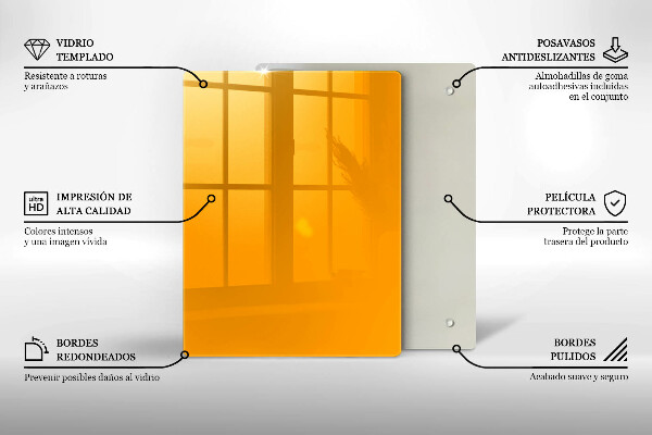 Protège plaque de cuisson Couleur jaune foncé