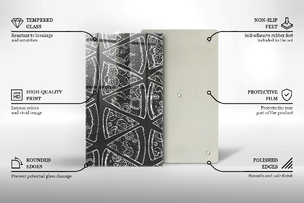 Protège plaque de cuisson Illustration de pizza