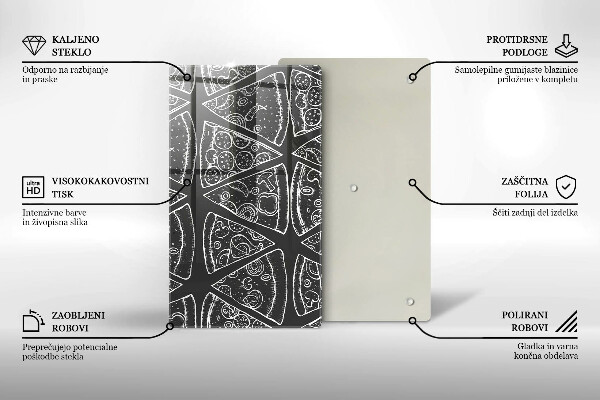 Protège plaque de cuisson Illustration de pizza