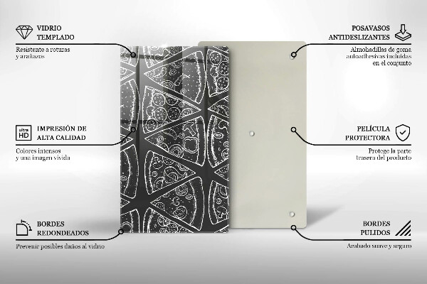 Protège plaque de cuisson Illustration de pizza
