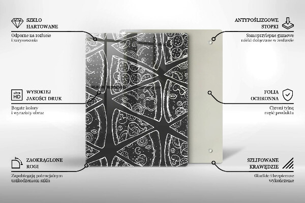 Protège plaque de cuisson Illustration de pizza