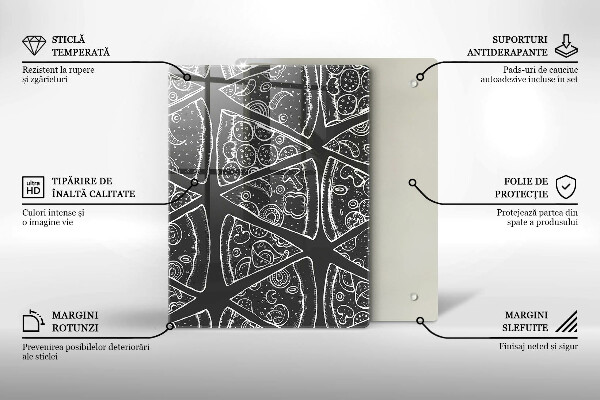Protège plaque de cuisson Illustration de pizza