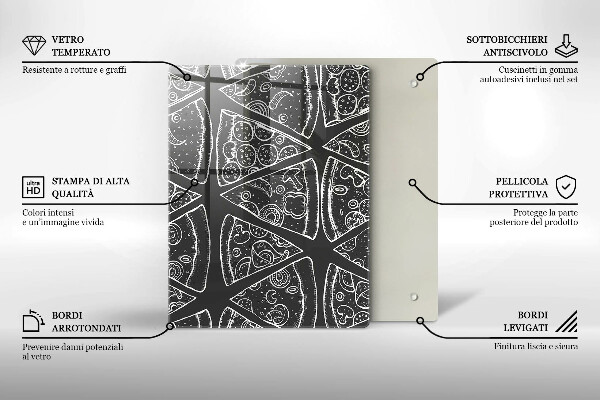 Protège plaque de cuisson Illustration de pizza