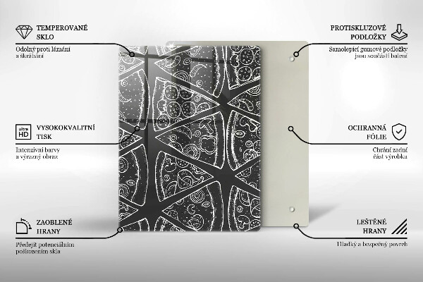 Protège plaque de cuisson Illustration de pizza