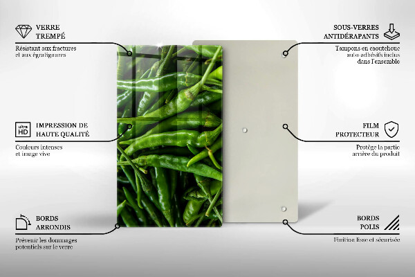 Protège plaque de cuisson Cosses de petits pois