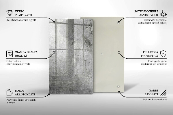 Protège plaque de cuisson Texture béton
