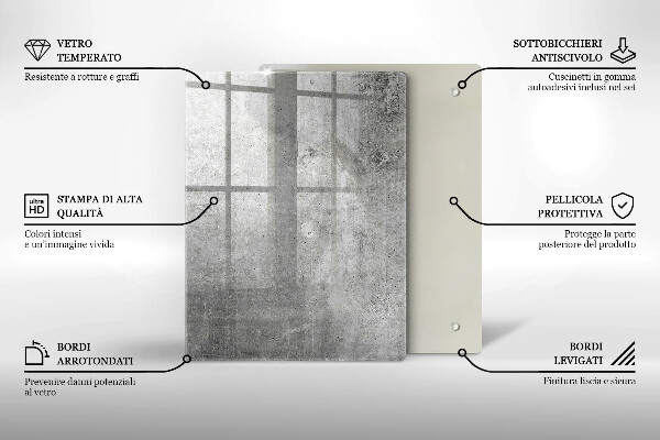 Protège plaque de cuisson Texture béton