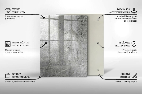 Protège plaque de cuisson Texture béton