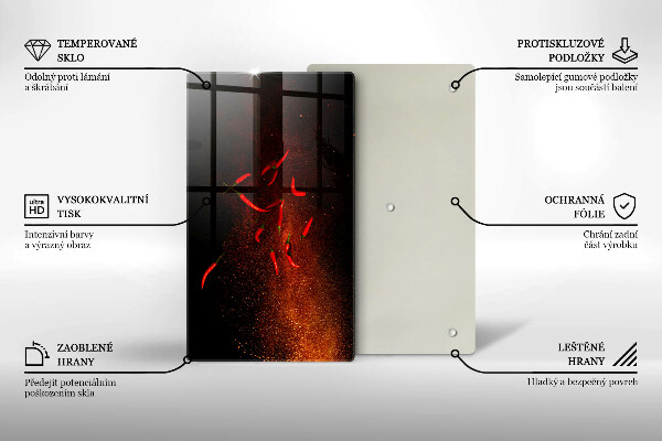 Protège plaque de cuisson Piments forts