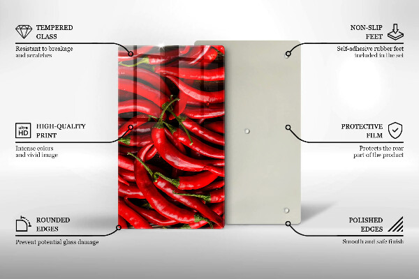 Protège plaque de cuisson Piments forts