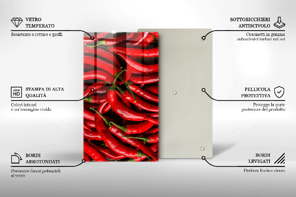 Protège plaque de cuisson Piments forts