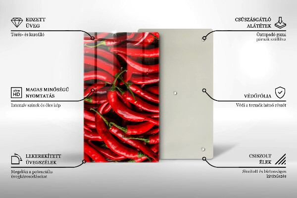 Protège plaque de cuisson Piments forts