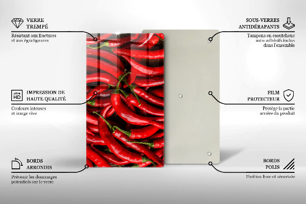 Protège plaque de cuisson Piments forts