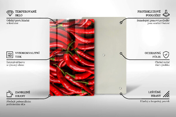 Protège plaque de cuisson Piments forts
