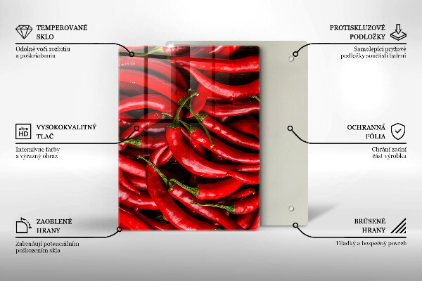 Protège plaque de cuisson Piments forts