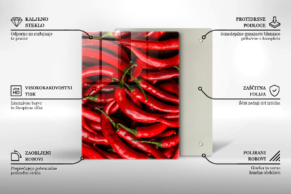 Protège plaque de cuisson Piments forts