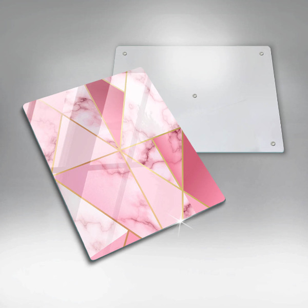 Protège plaque de cuisson Marbre géométrique