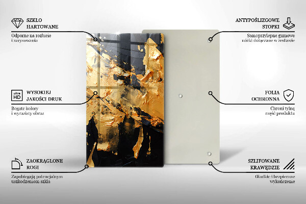 Protège plaque de cuisson Texture de peinture élégante