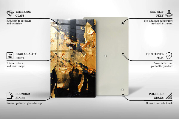 Protège plaque de cuisson Texture de peinture élégante