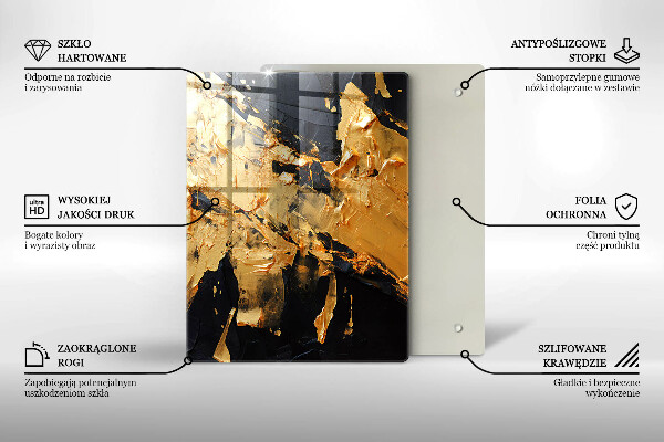 Protège plaque de cuisson Texture de peinture élégante