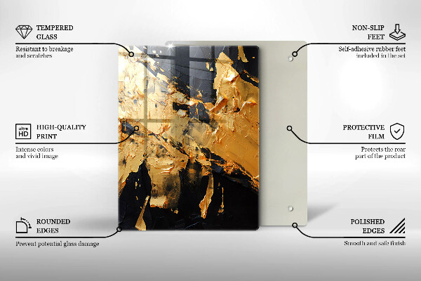 Protège plaque de cuisson Texture de peinture élégante