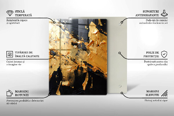 Protège plaque de cuisson Texture de peinture élégante