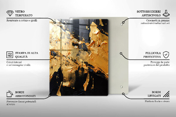 Protège plaque de cuisson Texture de peinture élégante