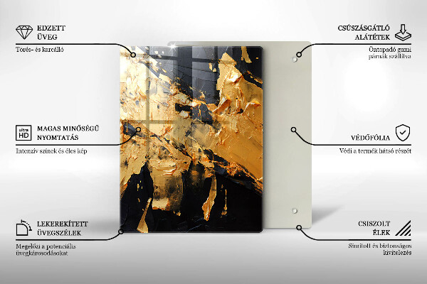 Protège plaque de cuisson Texture de peinture élégante