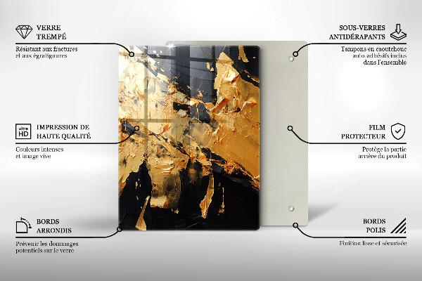 Protège plaque de cuisson Texture de peinture élégante