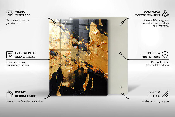 Protège plaque de cuisson Texture de peinture élégante